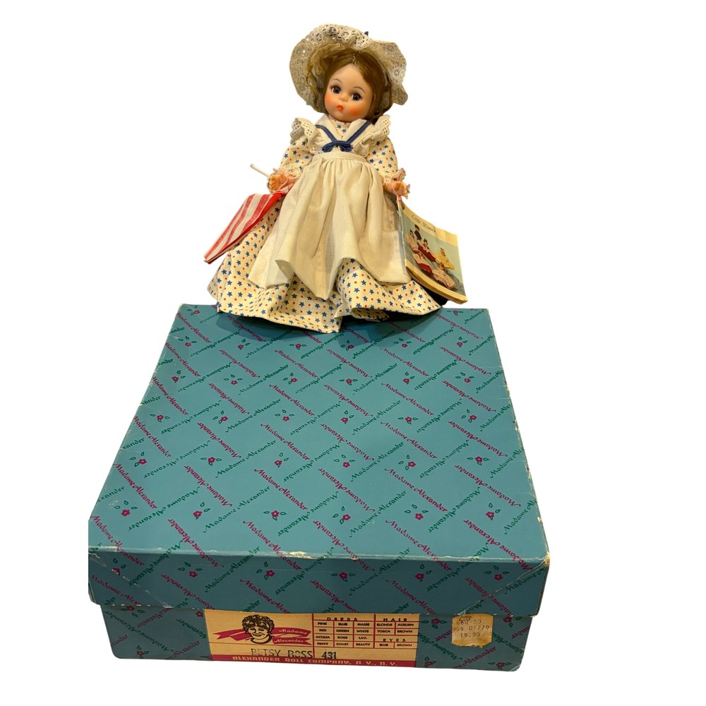 Madame Alexander Betsy Ross 431 Vintage Doll Americana Series Box & Tag